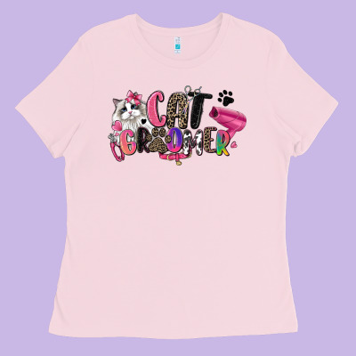 Cat Groomer Ladies Tee Designed By Zillion Design Studio
