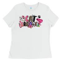 White cat groomer Ladies Tee - Zillion Design Studio