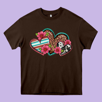 Easter Spring Western Hearts Heavy Core Tee Designed By Artiststas