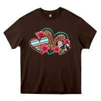 Chocolate Brown easter spring western hearts Heavy Core Tee - Artiststas