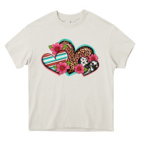 Cream easter spring western hearts Heavy Core Tee - Artiststas