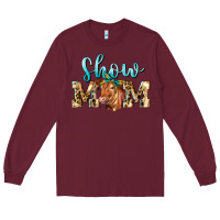 Burgundy Western Show Mom Red Angus Long Sleeve Tee - LillyAllenDesigns