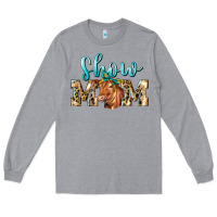 Heather Grey Western Show Mom Red Angus Long Sleeve Tee - LillyAllenDesigns
