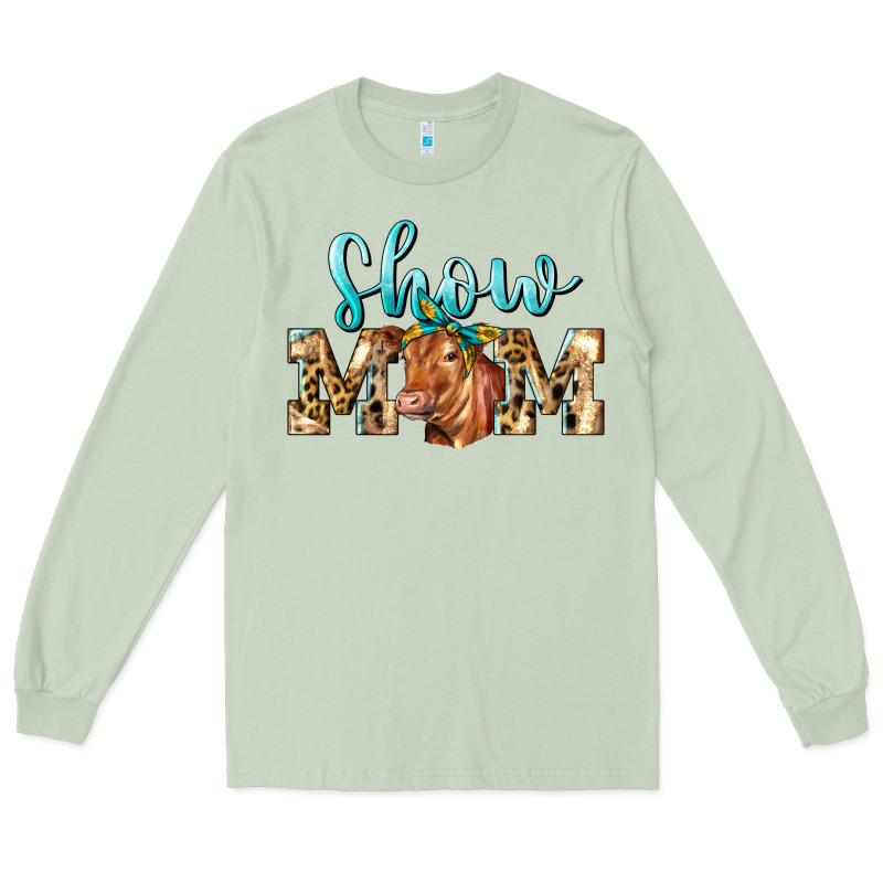 Western Show Mom Red Angus Long Sleeve Tee by LillyAllenDesigns | Teevron