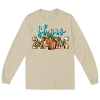 Mushroom Western Show Mom Red Angus Long Sleeve Tee - LillyAllenDesigns
