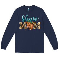 Navy Western Show Mom Red Angus Long Sleeve Tee - LillyAllenDesigns