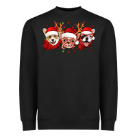 Black christmas dogs corgi chihuahua frenchie Heavyweight Sweatshirt - Jasminsmagicworld