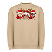 Mushroom christmas dogs corgi chihuahua frenchie Heavyweight Sweatshirt - Jasminsmagicworld