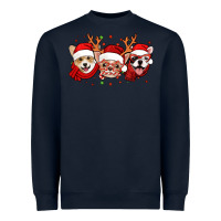 Navy christmas dogs corgi chihuahua frenchie Heavyweight Sweatshirt - Jasminsmagicworld