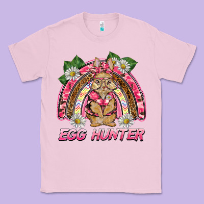 Easter Pink Camouflage Egg Hunter  Bunny Rainbow Classic Tee Designed By Barkaloodesign