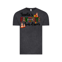 Vintage Black santa's favorite bus driver Vintage Tee - AdoDesignShop