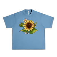 Pebble Blue sunflower Urban Heavy Tee - JahusDesignShop