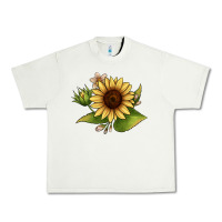 Pistachio sunflower Urban Heavy Tee - JahusDesignShop