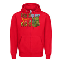 Red pack your bags Zipper Hoodie - NancyCooperArtShop