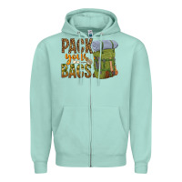 Seafoam pack your bags Zipper Hoodie - NancyCooperArtShop