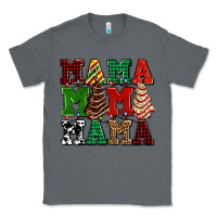 Charcoal Heather mama mama mama with christmas lights and christmas tree cakes Classic Tee - AdoDesignShop