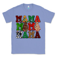 Colony Blue mama mama mama with christmas lights and christmas tree cakes Classic Tee - AdoDesignShop