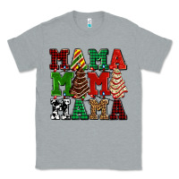 Heather Grey mama mama mama with christmas lights and christmas tree cakes Classic Tee - AdoDesignShop