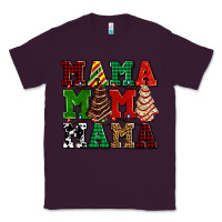 Plum mama mama mama with christmas lights and christmas tree cakes Classic Tee - AdoDesignShop
