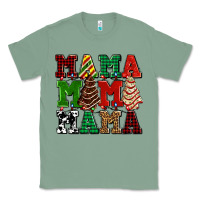 Sage mama mama mama with christmas lights and christmas tree cakes Classic Tee - AdoDesignShop