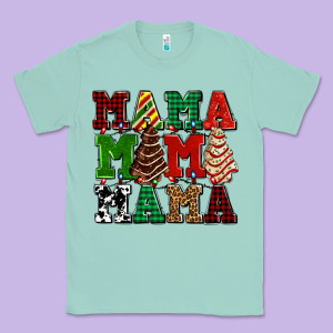 Mama Mama Mama With Christmas Lights And Christmas Tree Cakes Classic Tee Designed By Adodesignshop