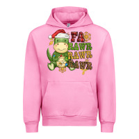 Fuchsia Pink watercolor t rex fa rawr rawr rawr christmas Urban Hoodie - CowGirlArtShop