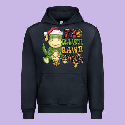 Watercolor T Rex Fa Rawr Rawr Rawr Christmas Urban Hoodie Designed By Cowgirlartshop