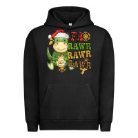 Pigment Black watercolor t rex fa rawr rawr rawr christmas Urban Hoodie - CowGirlArtShop