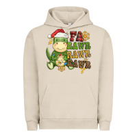Pigment French Oak watercolor t rex fa rawr rawr rawr christmas Urban Hoodie - CowGirlArtShop