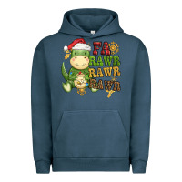 Pigment Midnight Navy watercolor t rex fa rawr rawr rawr christmas Urban Hoodie - CowGirlArtShop