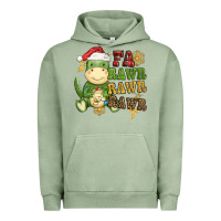 Pigment Oil Green watercolor t rex fa rawr rawr rawr christmas Urban Hoodie - CowGirlArtShop