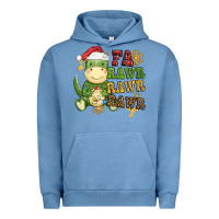 Pigment Pebble Blue watercolor t rex fa rawr rawr rawr christmas Urban Hoodie - CowGirlArtShop