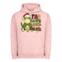 Pigment Salmon watercolor t rex fa rawr rawr rawr christmas Urban Hoodie - CowGirlArtShop