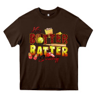 Chocolate Brown hey batter batter swing softball Heavy Core Tee - Zillion Design Studio