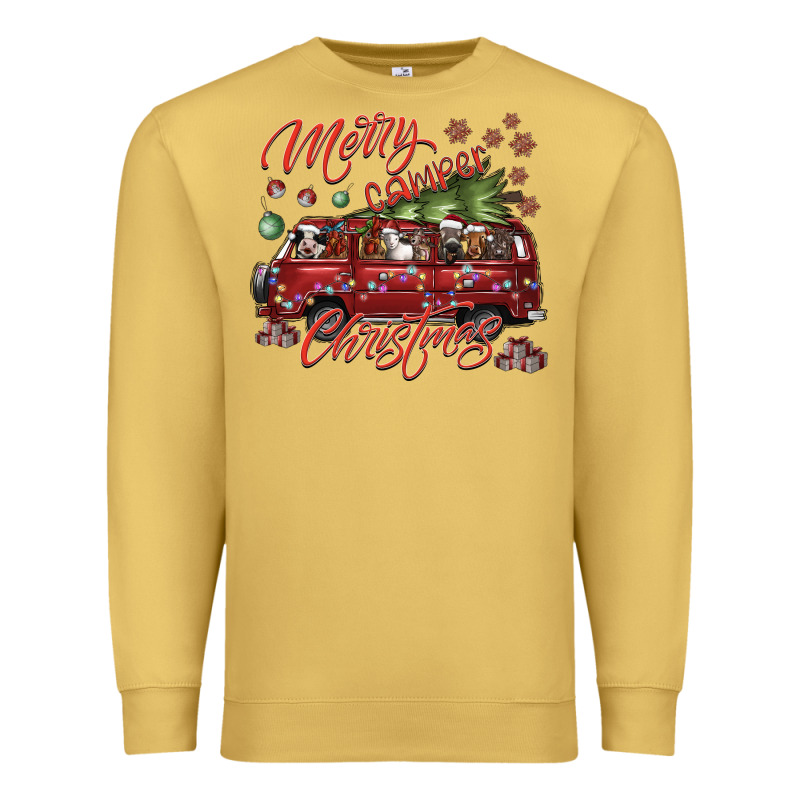 Merrycamperchristmas Premium Sweatshirt by SublimationCraftShop | Teevron