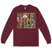 Burgundy Western Registered Nurse Long Sleeve Tee - LillyAllenDesigns