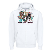 White pca patient care assistant western Zipper Hoodie - NancyCooperArtShop