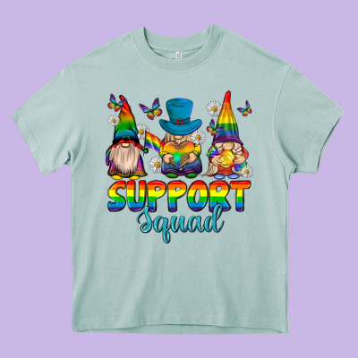 Support Squad Pride Gnomies Heavy Core Tee Designed By Texasbilliewilder
