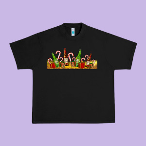 Beer Bottles For Christmas Urban Heavy Tee Designed By Adodesignshop