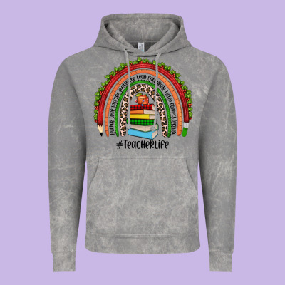 Christmas Teacherlife Rainbow Vintage Hoodie Designed By Jahusdesignshop