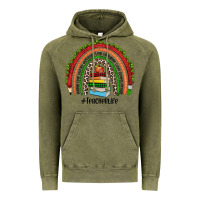 Vintage Olive Christmas Teacherlife rainbow Vintage Hoodie - JahusDesignShop