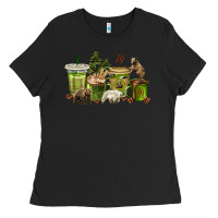 Black bear coffee cups Ladies Tee - texasbilliewilder