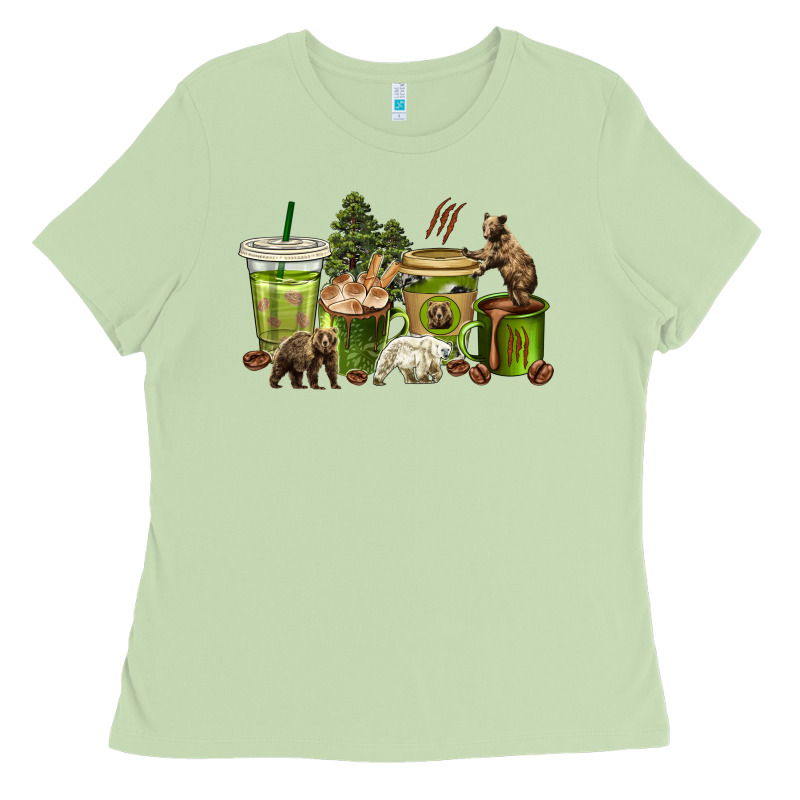 Bear Coffee Cups Ladies Tee by texasbilliewilder | Teevron