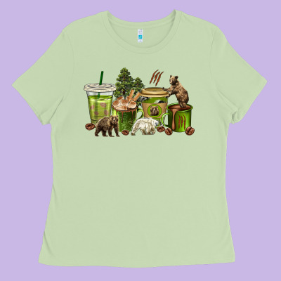 Ladies Tee bear coffee cups