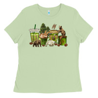 Matcha bear coffee cups Ladies Tee - texasbilliewilder