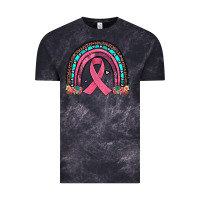 Cloud Black ribbon rainbow Vintage Tee - JahusDesignShop