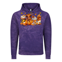 Cloud Purple Fall Autumn cow pumpkin coffee cups Vintage Hoodie - RanaPortraitStore