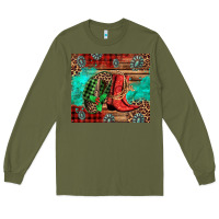 Army Green country boots and cowboy hat christmas Long Sleeve Tee - Jasminsmagicworld