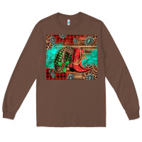 Chestnut country boots and cowboy hat christmas Long Sleeve Tee - Jasminsmagicworld