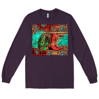Plum country boots and cowboy hat christmas Long Sleeve Tee - Jasminsmagicworld